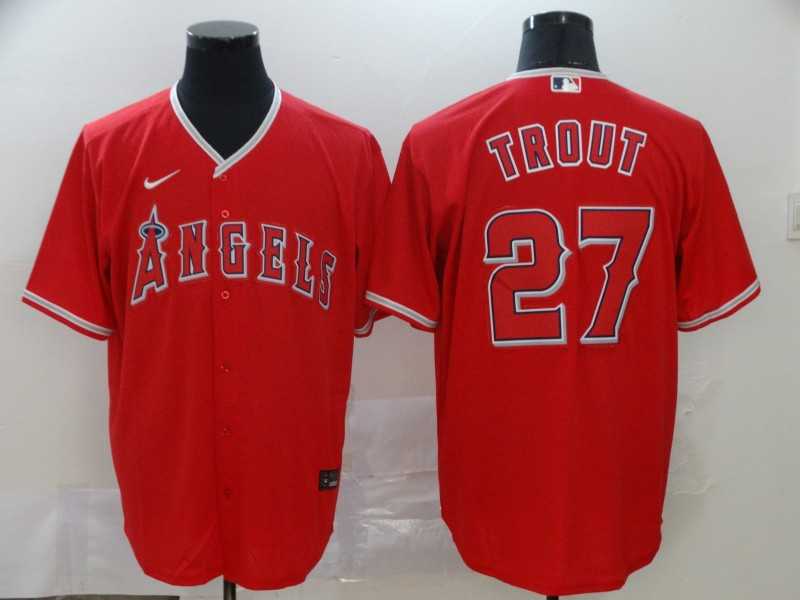 Angels 27 Mike Trout Red 2020 Nike Cool Base Jersey,We sell and wholesale Angels 27 Mike Trout Red 2020 Nike Cool Base Jersey on line form chian!